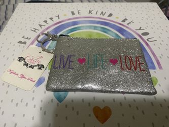 LIVE LIFE LOVE Keychain Zipper Pouch