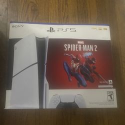 PS5 Slim - Lightly Used W/digital Unused Copy Of Spider-Man 2 & Madden 24