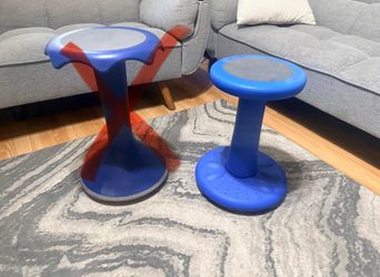 Blue Wobble Stools