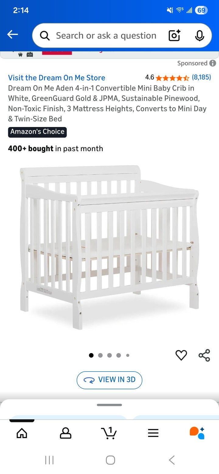 Mini Crib 4 In 1