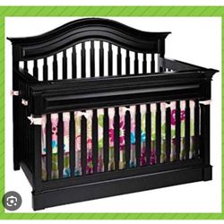 Black Wood Crib