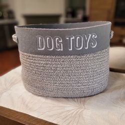 Dog Toys Woven Basket W Handles 
