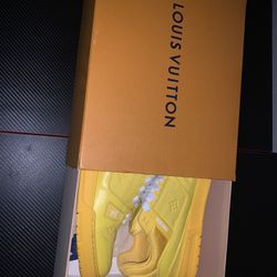 Louis Vuitton Trainer Yellow Embossed Monogram WITH BOX