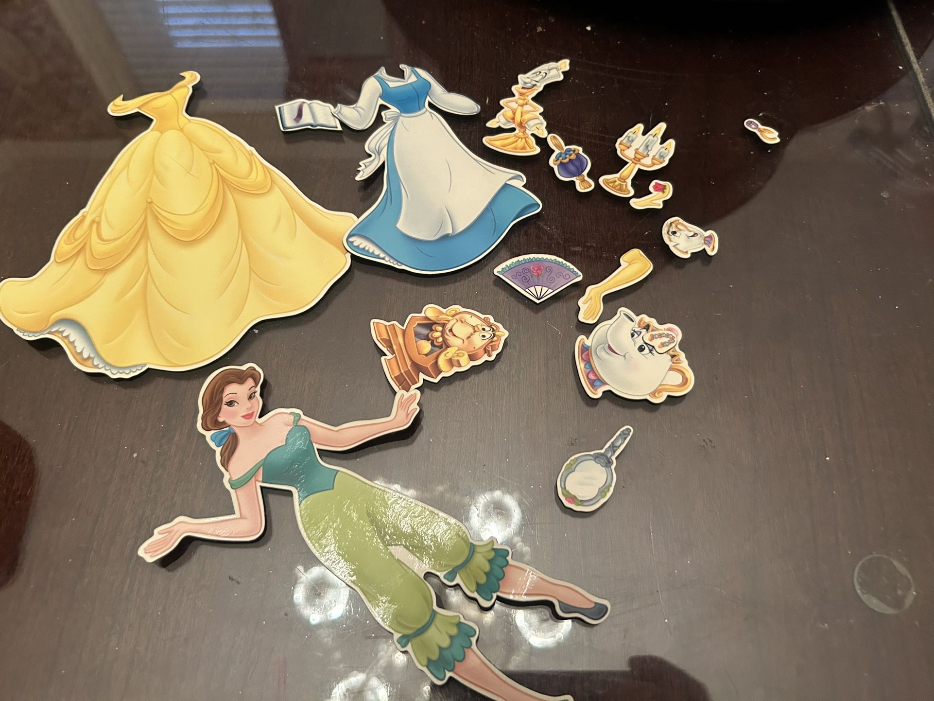 Small Lot of Beauty and the Beast Belle Magnetic Doll Y2K