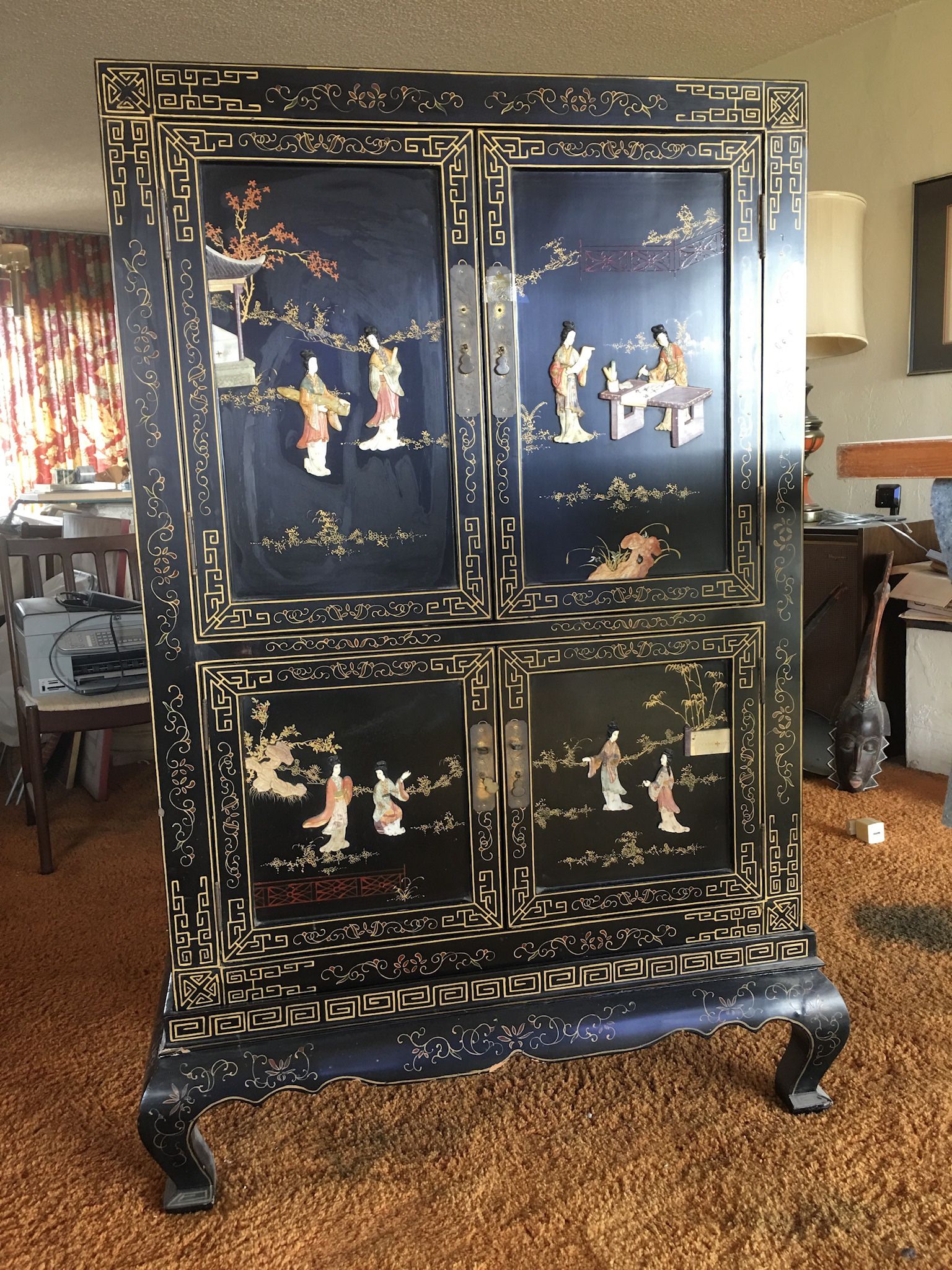 Oriental Pearl Inlaid Cabinet