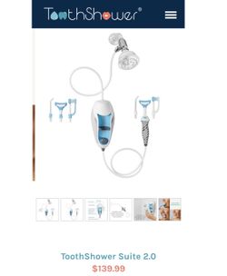 ToothShower Water Flosser for Shower