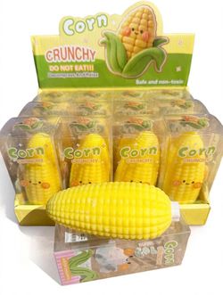 Crunchy Corn Squishy Toy 11.5cm Building Block & Clay Filled Sensory Fidget