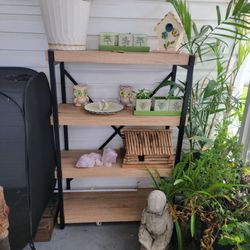 Book shelves plants shoes industrial shelves book case