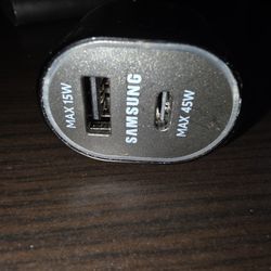 Samsung Super Fast Dual Car Charger (45W+15W) Dual Ports USB-C & USB-A 
