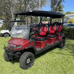 New Lifted Lithium Six Passenger Golf Cart 