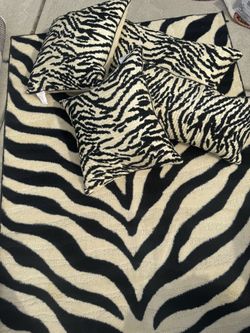 Animal Print Rug & Pillows