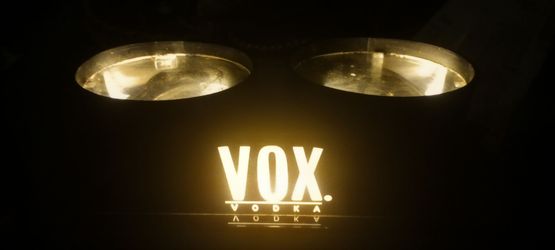 Vintage Vox Vodka Bar Decor Dual Display light.