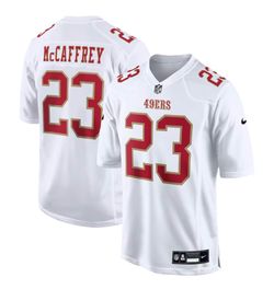 Nike Christian McCaffrey #23 San Francisco 49ers White Fashion Game Jersey 2XL / 3XL NWT
