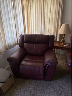 Leather couch & Recliner