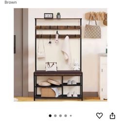 Usikey Tall Coat & Shoe Rack - Like New!