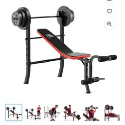 Weight Bench + Weights