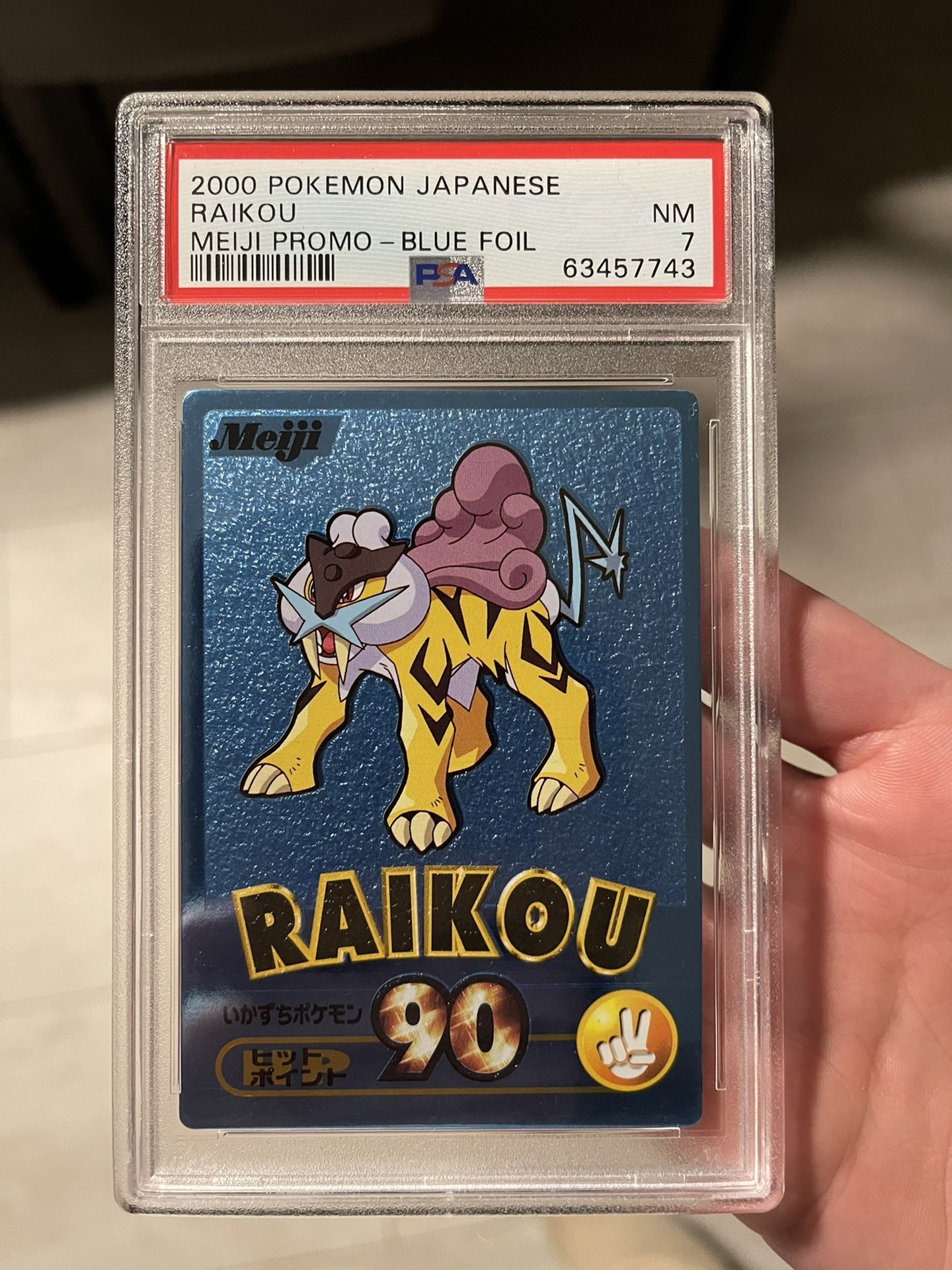 2000 Pokémon Raikou Meiji Promo Psa 7 