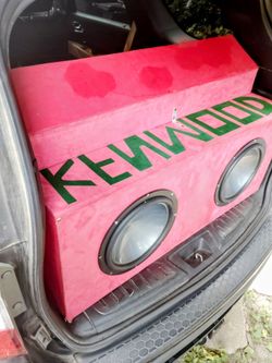 Need Gone‼️Custom KENWOOD Box With 2 12" Kenwood Subs + Custom 6 by 9 box 3 Speakers