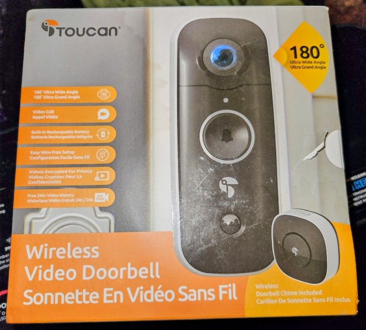 Toucan Doorbell And 3 Wireless Indoor/Outdoor Cameraa