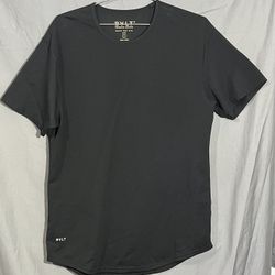 BYLT Drop Cut Lux T-Shirt Mens Large Black Stretch Fitted Casual Tee