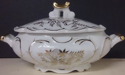 Vintage Norcrest Fine China 50TH GOLDEN Wedding Anniversary B-163 Covered Dish