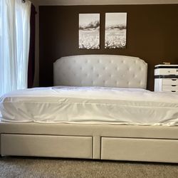 king size bed with mattress for sale