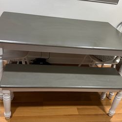 Kitchen table with 2 chairs and bench