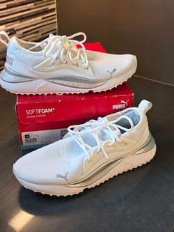 Women's PUMA Pacer Future Allure Athletic Shoes Size 10 White Silver in BOX