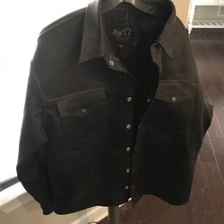 Leather biker Shirt