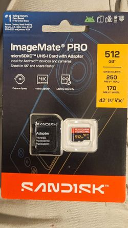 Sandisk 512gb Stupid Fast Pro MicroSD Memory
