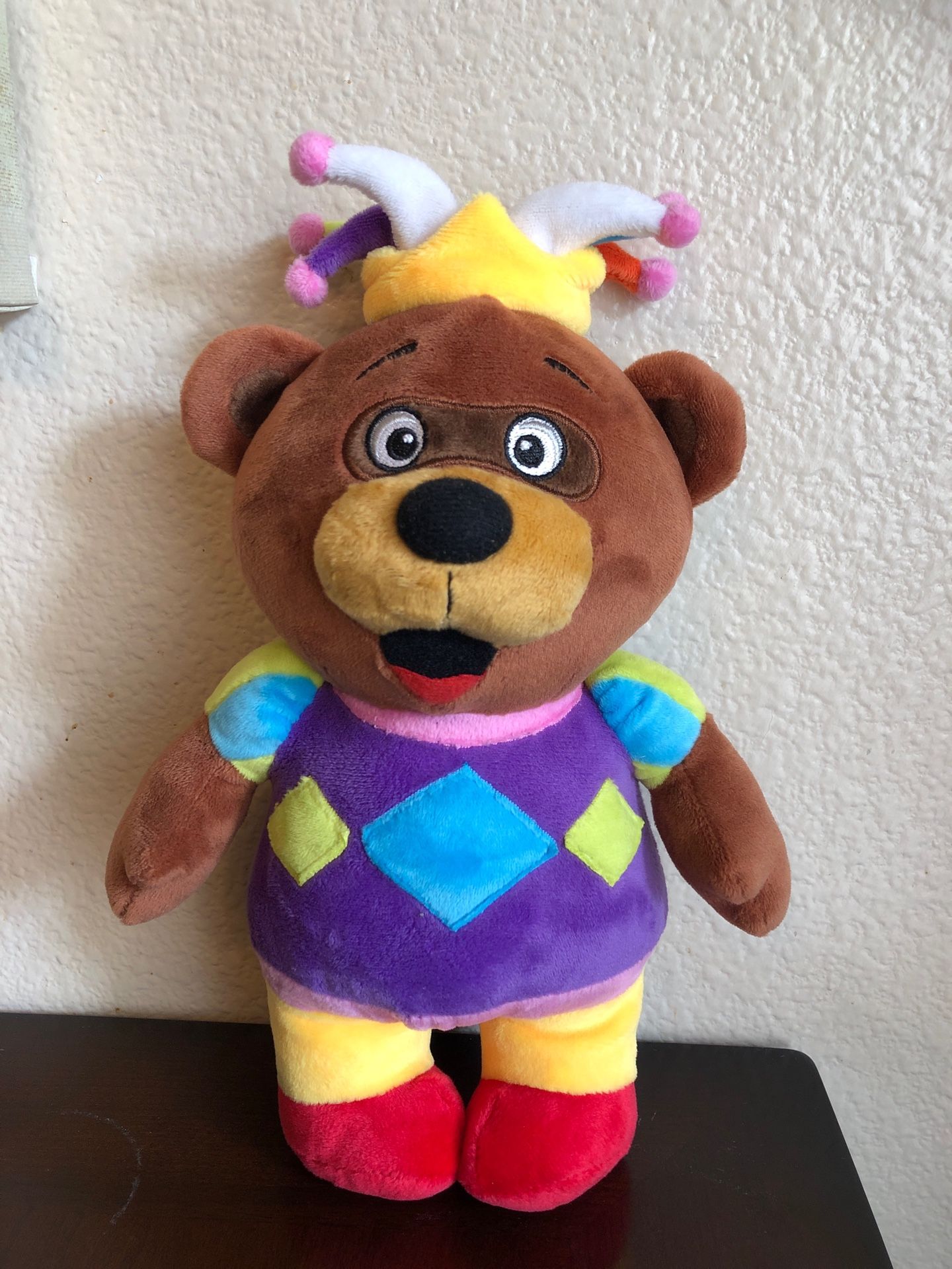 Joker Court Jester Teddy Bear Plush 10” size