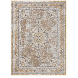 8/10 Brand New Persian Design Gold Rug 