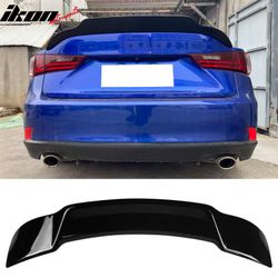 Fits 2014-2020 Lexus IS200t IS250 IS300 IS350 Sedan R Style Trunk Spoiler Gloss Black ABS