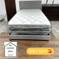 Brand New Full Bed Frame With Mattress And Box Spring For Only $319 🚨Ready For Delivery 🚛