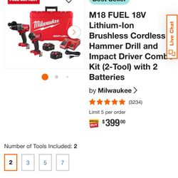 Milwaukee M8 Fuel Lithium Ion Brushless Drill And Hammer Drill