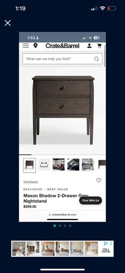 Crate And barrel Mason dresser