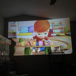 Projector 5500L&3800:1 Contrast Ratio , Up To 200” Display Screen . Support 1920*1080P Compatible With PS4 , Fire TV Stick , DVD , Computer , TV Box 