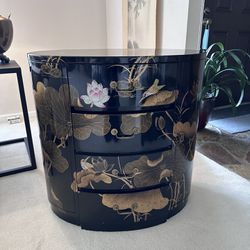 Asian-inspired Vanity Chest And Mirror