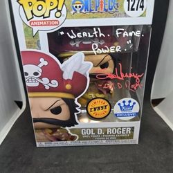 SEAN HENNIGAN ONE PIECE GOL D ROGER SIGNED FUNKO CHASE JSA CERTIFIED