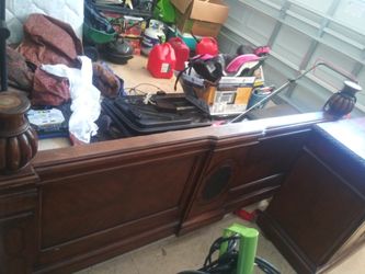 (Real wood) king size headbord and foodbord side rails and rails for bed