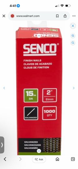 Senco 2 In. 15-Gauge Galvanized 34 Degree Angled Finish Nail (1000 Ct.) DA21EABR