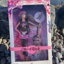 Hard Rock Cafe Barbie Doll #4 Brunette Pink Label 2006 Mattel L4175