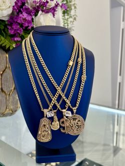 Cadenas Cubanas Y Dijes Oro 10k Y 14k Financiamiento Disponible 