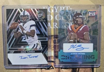 Really Nice Zion Turner #2/2 & Kyron Drones #6/7 Cards NM/ Better 