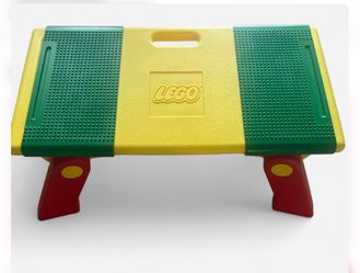 90s Vintage LEGO Portable Lap Tray Storage Table with Building Baseplates