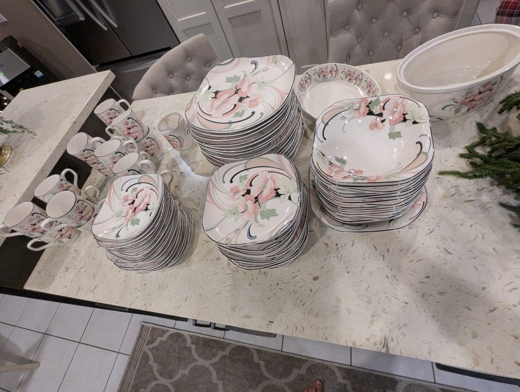 Sango Quadrille Anastasia Plates And Dinnerware