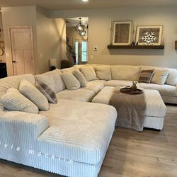 🌟🌟Lindyn 5piece Couch& Sectional 🔵 With Chaise Sofa