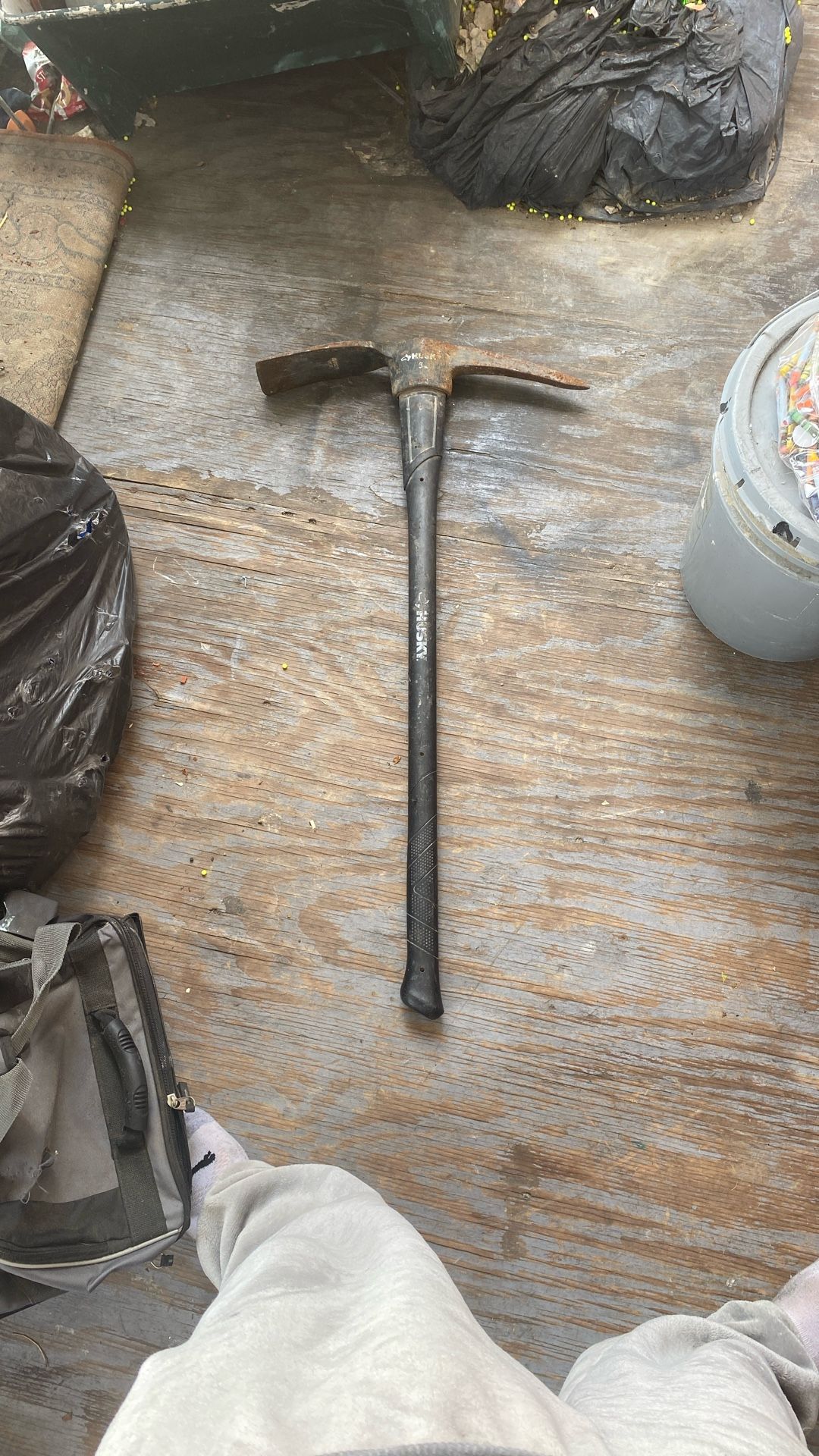 Husky brand pickaxe used