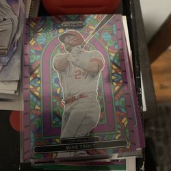 Mike Trout 2022 Purple Stained Glass