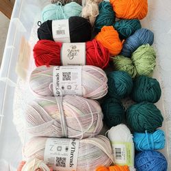 Yarn. Tub Of Mixed. Tote Not Included. 